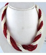 Natural Red Spinel Fresh water Pearl Bead Round 592 Ct Twisted Gemstone ... - $96,602.37 MXN
