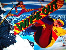 Wipe Out 1993 Original NOS Pinball Machine Translite Snowboard Skiing - £77.86 GBP