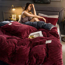 Single Double Quilt Cover Three-piece Set Winter Body Keep Warm - £32.97 GBP+