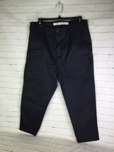 Zara Man Denim Cropped Chino Tapered Leg Trousers Pants Dark Blue Men&#39;s Size 31 - £27.45 GBP