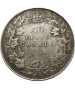 50 centavos canadienses 1921 - reedición conmemorativa de la era de Jorge V - $18.56 CAD
