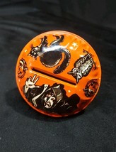 Vintage 1950&#39;s HALLOWEEN Tin Litho Cat Pumpkin Witch Owl Shaker Noisemaker - $53.88 CAD