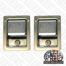 2 Unpainted Single lock Door Handles, lock only from outside, fits HUMVEE - $77.42