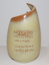 VINTAGE FRANKOMA POTTERY 1994 COLLECTORS MEETING #302 DESERT GOLD CANDLE... - $48.50