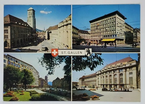Postcard St Gallen M Schweiz Hotel und Geschäftshaus Germany A1 - $5.75