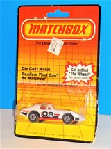 Matchbox Mid 1980s No. 40 Corvette &quot;T&quot; Roof White w/ Red Macau Base - £11.65 GBP