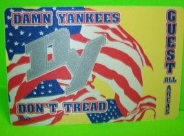 Damn Yankees Don&#39;t Tread Tour Backstage Pass Hard Rock Music Ted Nugent Styx - $13.28