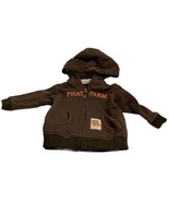 Phat Farm Infant Boys Baby Size 6 9 Months Brown Full Zip Jacket Coat Vi... - £7.81 GBP
