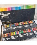 Vintage THE AMERICAN CRAYON GIFT BOX Sandusky OH Dixon Ohio box set rainbow - $482.89 MXN