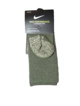 Nike Performance Crew Socks Olive Green 1 Pair Women&#39;s 4-6 Shoe, Boys 3-... - £10.37 GBP