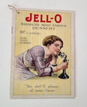Jello Advertising Recipe Booklet c 1915 Antique Telephone &amp; Woman cover ... - $74.25