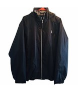 U.S. Polo Assn Black Jacket Men&#39;s Sz Large Hooded Hoodie 100% Polyester ... - $45.47 CAD