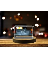 LED Base included | Contemporary House - Elegant 3D Engraved Crystal Gift - $25.99+