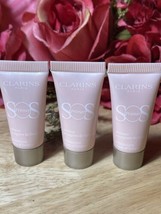 X3 Clarins SOS Face Primer #01 Rose: Minimizes Signs Of Fatigue travel size - £11.18 GBP