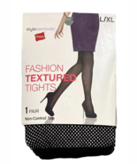 Hanes Style Essentials Fashion Textured Tights Fishnet Stockings Size L/... - $150.34 MXN