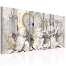 Tiptophomedecor Stretched Canvas Vintage Art - Angelic Happiness - Stretched &amp; F - £89.26 GBP