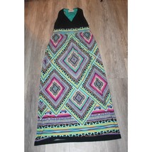 Women&#39;s BOHO Maxi Dress Sleeveless southwest Indian Aztec Design Size 12... - £22.44 GBP