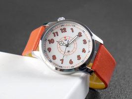 Unique Character Watch Orange Numbers Gender Free Shipping Worldwide - £38.71 GBP