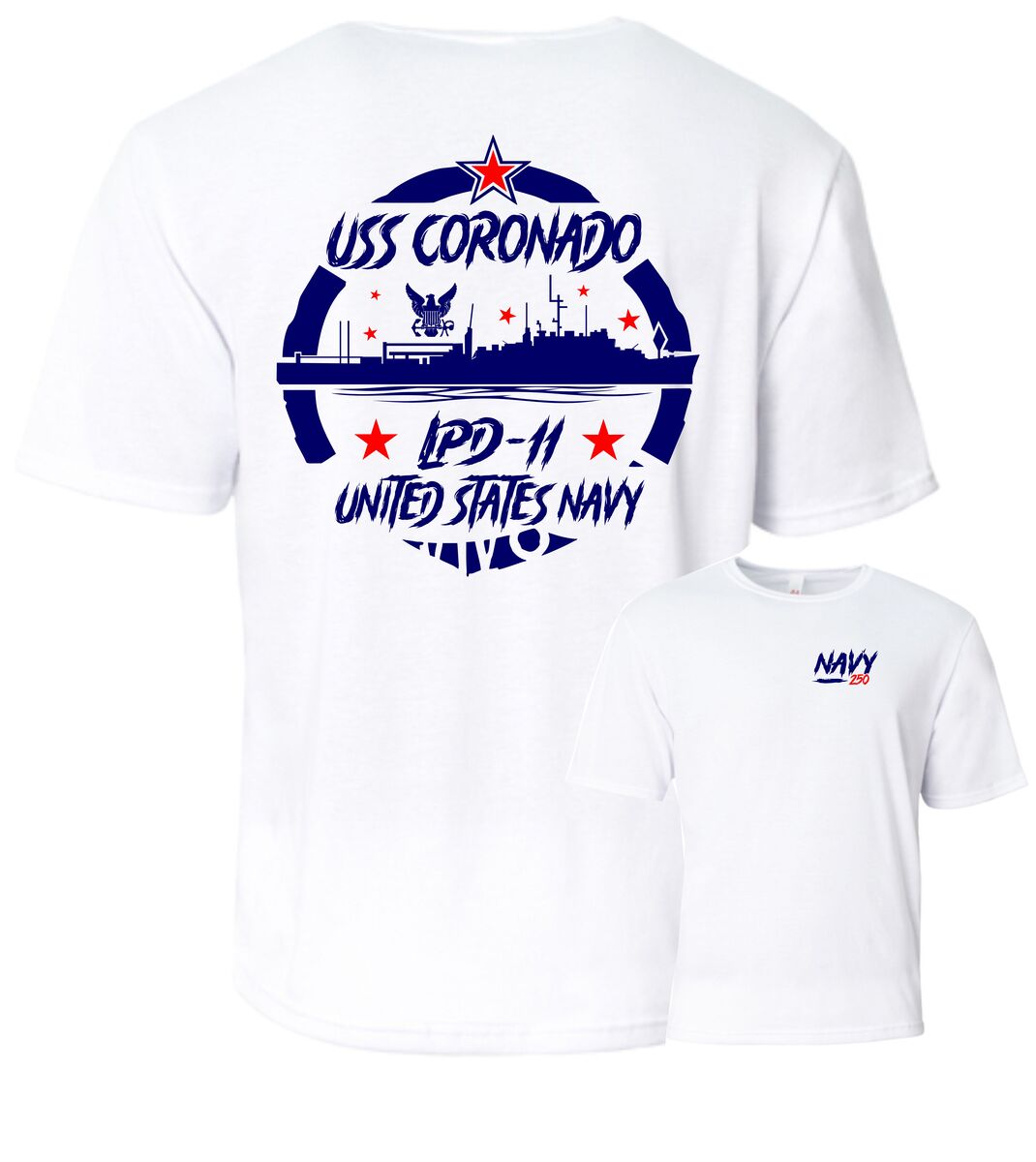 USS CORONADO LPD-11  Performance T-Shirt.  US NAVY - $22.95+
