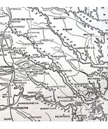 Map 1866 Civil War Rival Routes To Richmond Victorian Military Rebellion... - $761.39 MXN