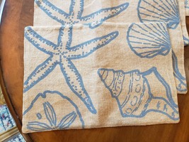 8 Ecoaccents Burlap Placemats Beach Seashells ~ USED - £11.63 GBP
