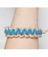 Turquoise Natural Phatty Thick Adjustable Hemp Bracelet    handmade jewe... - $13.66 CAD
