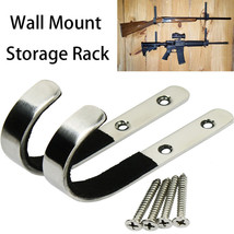 New Wall Mount Gun Rack Hooks Shotgun Bow Rifle Sword Hangers Stainless ... - $7.42