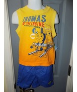 Thomas &amp; Friends Thomas the Tank 2PC Yellow/Blue Outfit Size 18 Months B... - £15.46 GBP