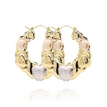 HUGS &amp; KISSES Xo Multi colors Hoop earrings 18k Layered Real Gold Filled 65mm - $11.65