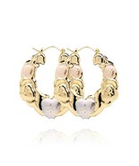 HUGS &amp; KISSES Xo Multi colors Hoop earrings 18k Layered Real Gold Filled... - $221.79 MXN