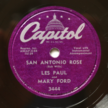 Les Paul And Mary Ford *Cimarron (Roll On) / San Antonio Rose* 10&quot; 78 PVC 3444 - £23.55 GBP