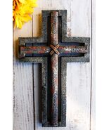 Rustic Western Layered Rust Finish Crossed Ropes Wall Cross Christian Pl... - $547.38 MXN