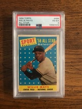 Willie Mays Topps All Star Baseball Card  Graded PSA 4 (0612) - £35.88 GBP
