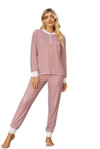 RH Women&#39;s Striped Print Sleep Long Sleeve Pants Sleepwear Pajama Set RH... - £19.91 GBP
