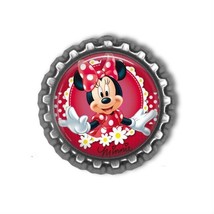 Disney MINNIE MOUSE Finished 3D Bottle Cap for Scrapbook | Bow Center - $73.47 MXN