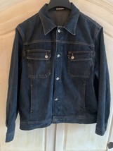 DKNY Blue Denim Jacket Size XL Men&#39;s Stretch - £20.56 GBP