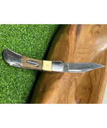 vtg Winchester Stainless steel Pocket Knife Wood Oak Bone Inlay Frame Lo... - £9.67 GBP