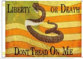 Liberty Or Death Dont Tread On Me Vintage American Flag Usa 3X5 Feet 1776 100D - £7.07 GBP