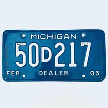 2003 United States Michigan Base Dealer License Plate 50D217 - $16.82