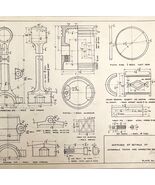 McGill University Auto Piston 1965 Mechanical Drawing Print Engineering ... - €25,73 EUR
