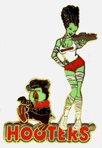 Hooters Sexy Halloween Monster Mash Girl Serving Wing Hootie The Owl Pin Zombie - £14.14 GBP