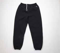 Vintage Champion Mens Large Faded Classic Logo Cuffed Sweatpants Joggers Black - £40.88 GBP