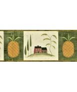 Pineapple and House Wallpaper Border Chesapeake GG54012B 5 Yards - £12.57 GBP