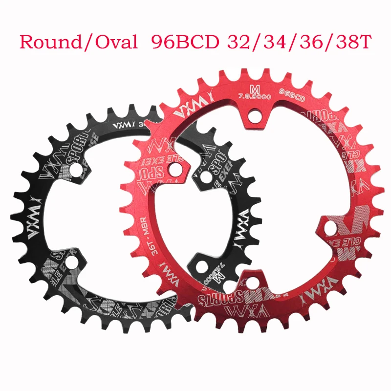 Mtb Crankset Single Crown 30 32 34 36 38 Teeth Bcd 96 Asymmetrical Chainring Nar - £99.82 GBP