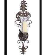 Deco 79 Victorian-Style Metal and Glass Ornate Candle Sconce, 31&quot; H x 10&quot; L - $54.53 CAD