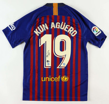 Kun Aguero Signed Barcelona Jersey (Beckett) - £194.91 GBP