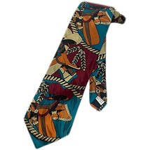 RM Style Mens Texas Rodeo Motif Bull Rider Riding Necktie Buckling Bull Neck Tie - £11.62 GBP