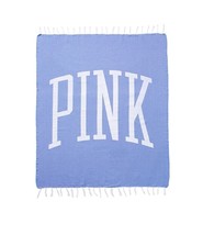 New Victoria&#39;s Secret PINK 2017 LE Festival Beach Blanket Throw Blue Legend - £23.35 GBP