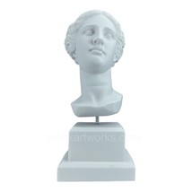 Aphrodite Venus Bust Head Greek Roman Goddess Cast Marble Sculpture Home Decor - £123.61 GBP