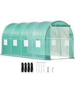 Walk-in Tunnel Greenhouse, 15 x 7 x 7 ft Portable Plant Hot House with ... - $125.05